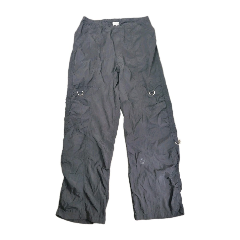 Pacsun Cargo Parachute D Rings With Straps Nylon Womens Pants Black Size Medium